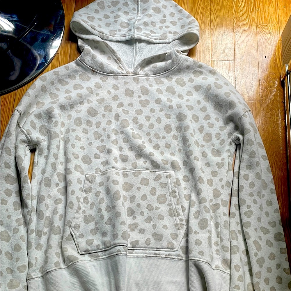 Kids' Gray Leopard Print Hoodie